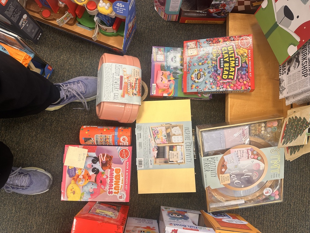 Creative kits, journals and encouraging gifts selected for a family