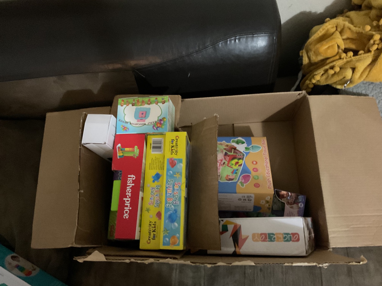 Educational and sensory gifts selected for a child