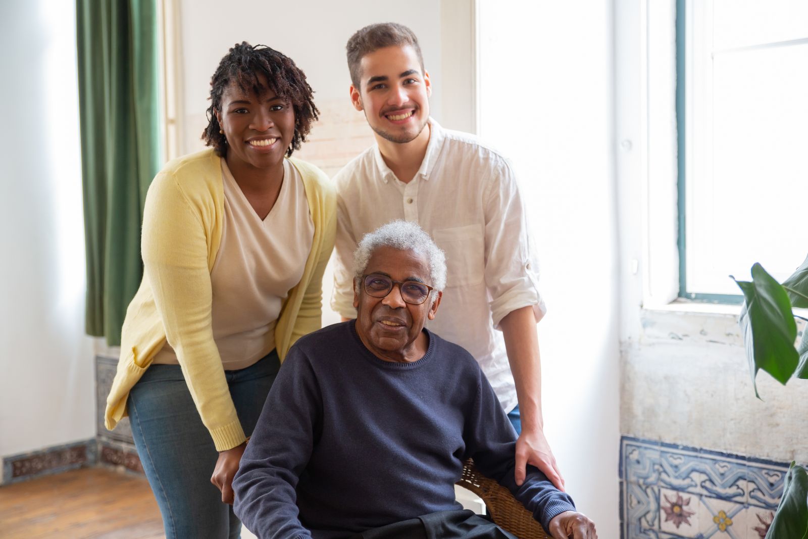 Representative image of family members from different generations smiling together