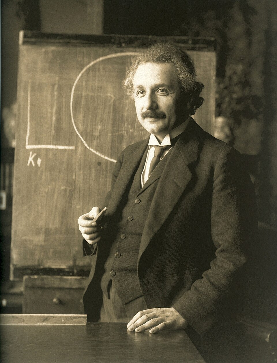 Portrait photograph of Albert Einstein in 1921
